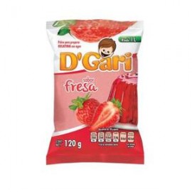 D´Gari Caja Gelatina Fresa de Agua D´Gari 120G/50P-DespensayMas-D´Gari