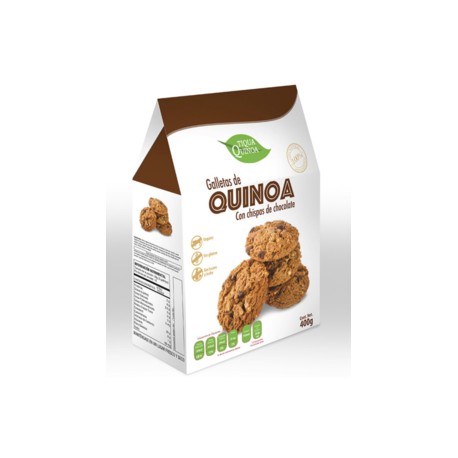 Tiqua Quinoa Tiqua galletas de quinoa con chispas de chocolate 400G  -  KOZ-DespensayMas-Tiqua Quinoa