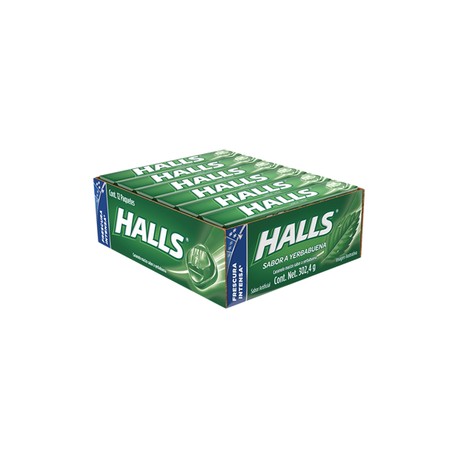 Mondelez Caja Dulce Macizo Halls Yerbabuena 30C/12P-DespensayMas-Mondelez