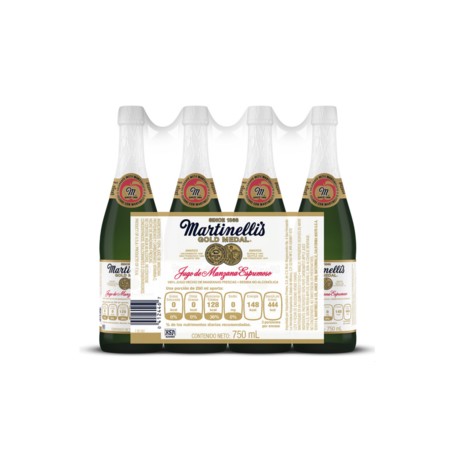 Martinelli´s Martinelli´s jugo de manzana espumoso 4P/750M - KOZ-DespensayMas-Martinelli´s