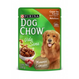 Nestlé Caja alimento para perro Dog Chow  cena carne en pouch 100G/24P-DespensayMas-Nestlé