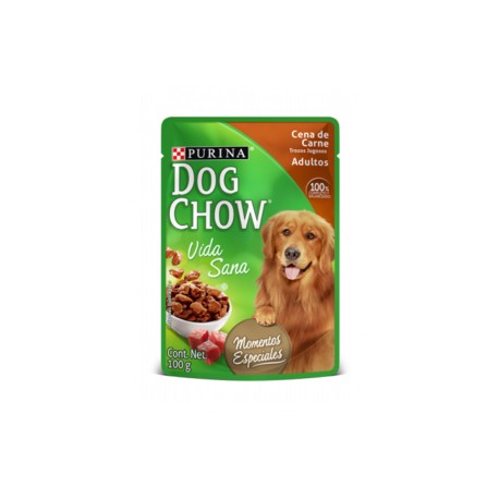 Nestlé Caja alimento para perro Dog Chow  cena carne en pouch 100G/24P-DespensayMas-Nestlé