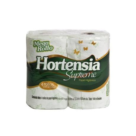 Fabrica de Papel San Francisco Colchón papel higiénico Hortensia Supreme Verde 24P/4R/400H-DespensayMas-Fabrica de Papel San Fra