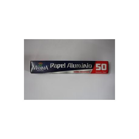 Maxima Caja Papel Aluminio Maxima Mod.50 1M/24P-DespensayMas-Maxima