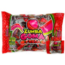 Zumba Caja Dulce Enchilado Zumba Goma Fresa 20B/20P/440G-DespensayMas-Zumba