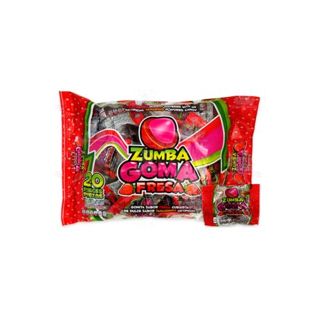 Zumba Caja Dulce Enchilado Zumba Goma Fresa 20B/20P/440G-DespensayMas-Zumba