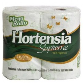 Fabrica de Papel San Francisco Medio Colchón Papel Higiénico Hortensia Supreme Verde 400H/4R/12P-DespensayMas-Fabrica de Papel S