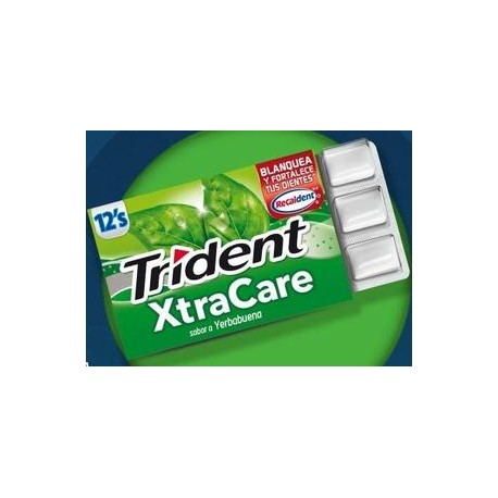 Mondelez Caja Chicle Trident xtra care Yerbabuena 32C/12P-DespensayMas-Mondelez