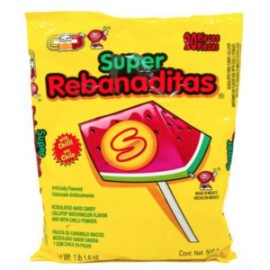 MayoreoTotal Caja Paleta Super Rebanaditas Sandia con chile en polvo 16C/20P-DespensayMas-MayoreoTotal