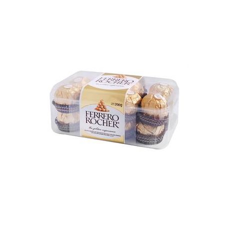 Ferrero Chocolate Ferrero Rocher Relleno con Avellana 16P - ZK-DespensayMas-Ferrero