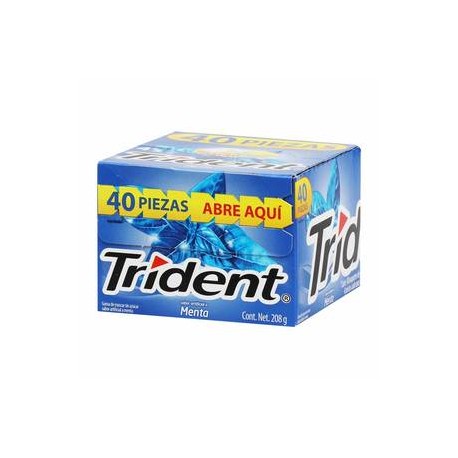 Mondelez Goma de Mascar Trident White Menta 4s 40P - ZK-DespensayMas-Mondelez