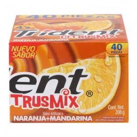 Mondelez Goma de Mascar sin Azúcar Trident CitrusMix Naranja-Mandarina 4C/40P - ZK-DespensayMas-Mondelez