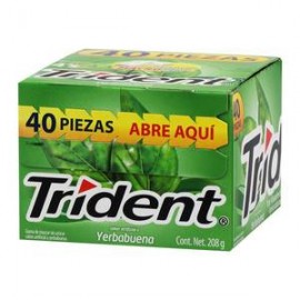 Mondelez Goma de Mascar Trident White Yerbabuena 4C/40P - ZK-DespensayMas-Mondelez