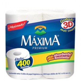 Maxima Bulto papel higiénico Maxima Premium 400H/4R/12P-DespensayMas-Maxima