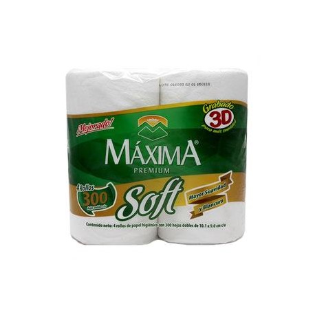 Maxima Bulto papel higiénico Maxima Soft 300H/4R/12P-DespensayMas-Maxima