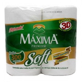 Maxima Medio Bulto Papel Higienico Maxima Soft 300H/4R/6P-DespensayMas-Maxima