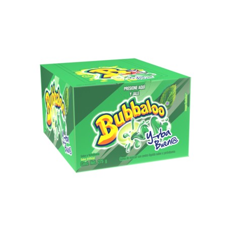 Mondelez Caja Chicles Bubbaloo Yerbabuena 32C/50P-DespensayMas-Mondelez