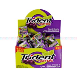 Mondelez Caja Chicles Adams Trident 4S Fruit Mix 40C/40P-DespensayMas-Mondelez