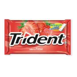 Mondelez Caja Chicles Trident Slab 6S fresa 30C/18P/10G-DespensayMas-Mondelez