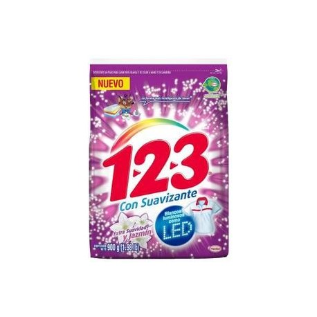 Henkel Media Caja Detergente 123 con suavizante 900G/10P-DespensayMas-Henkel