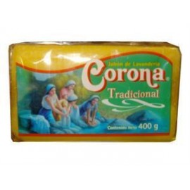 La Corona Caja de jabón en barra Corona con envoltura color amarillo 400G/25P-DespensayMas-La Corona