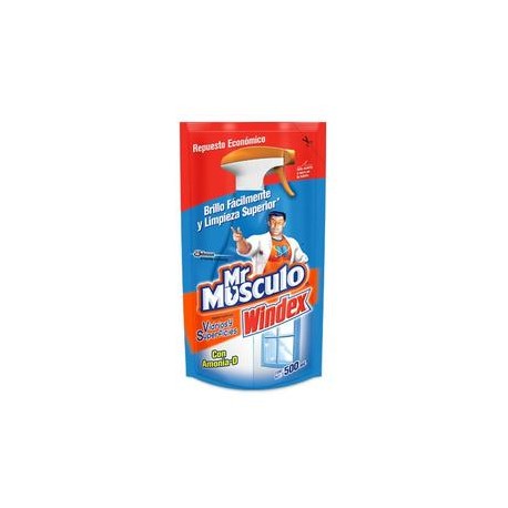 SC Johnson Caja Limpiador Mr Musculo Windex Vidrios Doy Pack 500M/12P-DespensayMas-SC Johnson