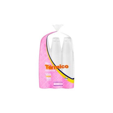 Convermex Vaso Térmico Convermex Desechable 120P/8OZ - ZK-DespensayMas-Convermex