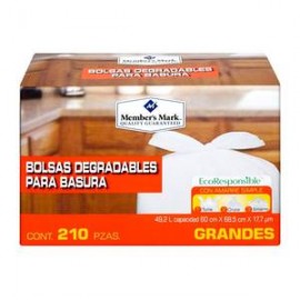 Member´s Mark Bolsa para Basura Member's Mark Grande 210P - ZK-DespensayMas-Member´s Mark