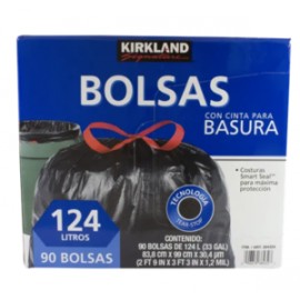 Kirkland Kirkland Signature bolsas para basura con cinta 90P/124L - KOZ-DespensayMas-Kirkland