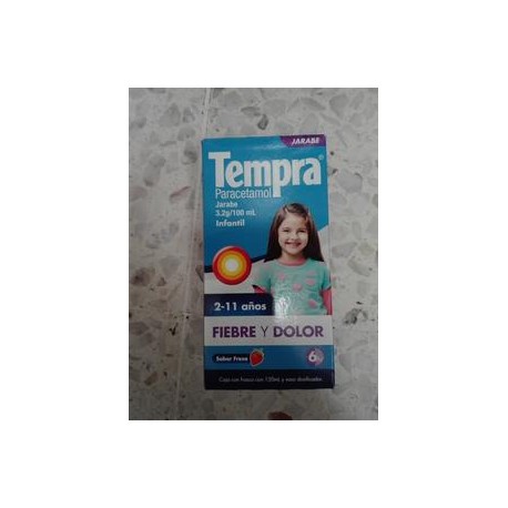 MayoreoTotal Jarabe Tempra sabor fresa frasco con 120 ml-DespensayMas-MayoreoTotal