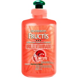 Garnier Caja Crema Para Peinar Fructis Brillo Vitamina 300M/12P-DespensayMas-Garnier