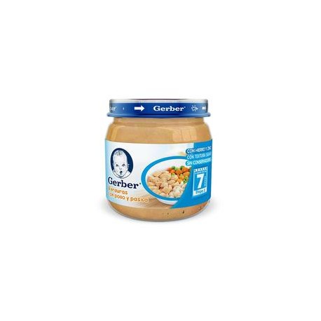 Nestlé Caja Papilla Gerber 2da Etapa Verduras, Pollo y Pasta 113G/12P-DespensayMas-Nestlé