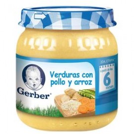 Nestlé Caja papilla verduras con pollo y arroz Gerber E2 113G/12P-DespensayMas-Nestlé