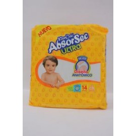 Kimberly Clark Media Caja Pañal Absorsec Chico 14P/4C-DespensayMas-Kimberly Clark