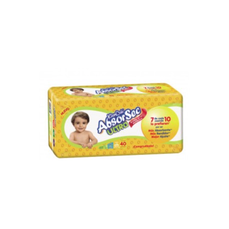 Kimberly Clark Media Caja Pañal Absorsec Chico  40P/2C-DespensayMas-Kimberly Clark