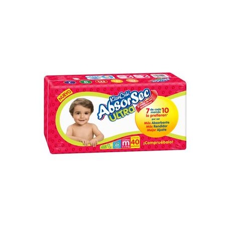 Kimberly Clark Media Caja Pañal Absorsec Mediano 40P/2C-DespensayMas-Kimberly Clark