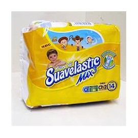 Kimberly Clark Media Caja Pañal Suavelastic Max Chico 14P/4C-DespensayMas-Kimberly Clark