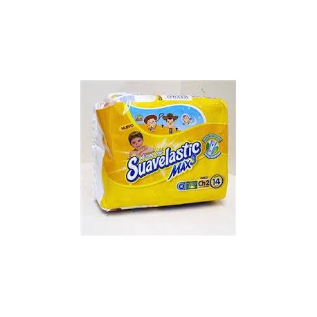 Kimberly Clark Media Caja Pañal Suavelastic Max Chico 14P/4C-DespensayMas-Kimberly Clark