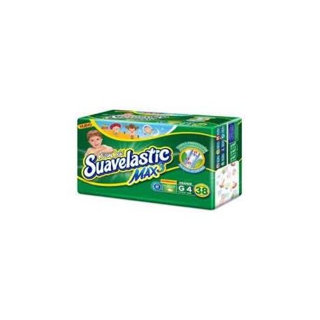 Kimberly Clark Media Caja Pañal Suavelastic Max Grande 2C/40P-DespensayMas-Kimberly Clark