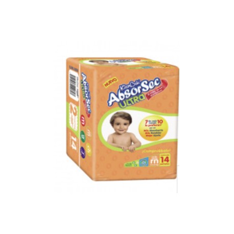 Kimberly Clark Media Caja Pañal Absorsec Recién Nacido 14P/4C-DespensayMas-Kimberly Clark