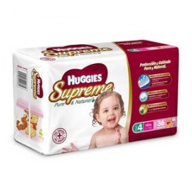 Kimberly Clark Caja Pañales Huggies Supreme Etapa 4 Niña 36P/5C-DespensayMas-Kimberly Clark