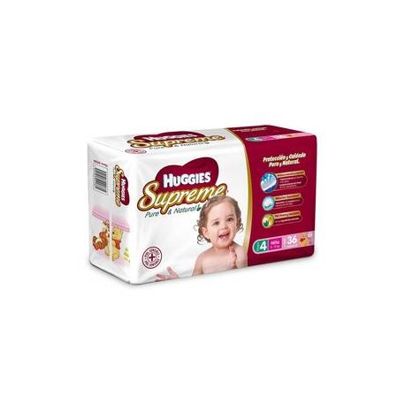 Kimberly Clark Caja Pañales Huggies Supreme Etapa 4 Niña 36P/5C-DespensayMas-Kimberly Clark