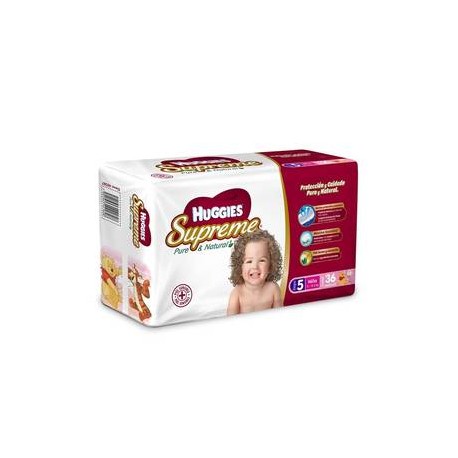 Kimberly Clark Caja Pañales Huggies Supreme Etapa 5 Niña 36P/5C-DespensayMas-Kimberly Clark