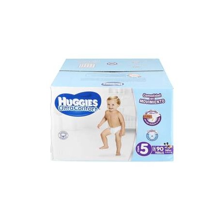 Kimberly Clark Pañales Etapa 5 Huggies UltraConfort 90P Niño - ZK-DespensayMas-Kimberly Clark