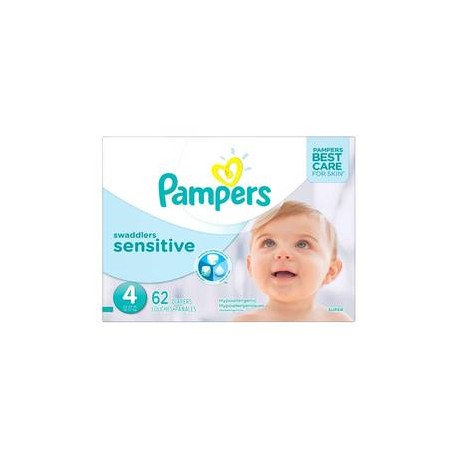 Procter & Gamble Pañales Etapa 4 Pampers Sensitive Piel Sensible 62P - ZK-DespensayMas-Procter & Gamble