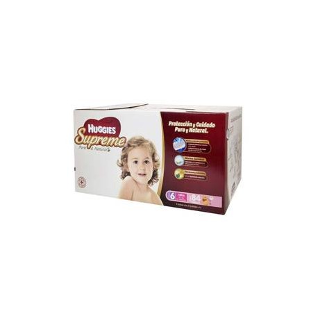 Kimberly Clark Pañales Etapa 6 Huggies Niña Supreme 84P - ZK-DespensayMas-Kimberly Clark