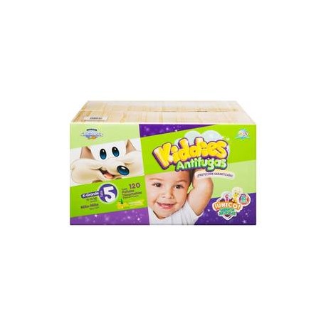 Kimberly Clark Pañales Talla 5 Chicolastic Kiddies Antifugas 120P - ZK-DespensayMas-Kimberly Clark