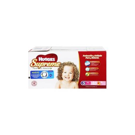 Kimberly Clark Pañales Etapa 5 Huggies Niña Supreme 84P - ZK-DespensayMas-Kimberly Clark