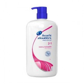 Procter & Gamble Shampoo Head & Shoulders 2 en 1 Suave y Manejable 1L - ZK-DespensayMas-Procter & Gamble