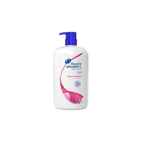 Procter & Gamble Shampoo Head & Shoulders 2 en 1 Suave y Manejable 1L - ZK-DespensayMas-Procter & Gamble